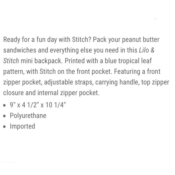 LOUNGEFLY DISNEY STITCH Tropical MINI BACKPACK! - Picture 5 of 5